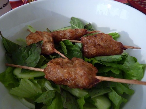 Shrimp skewers!
