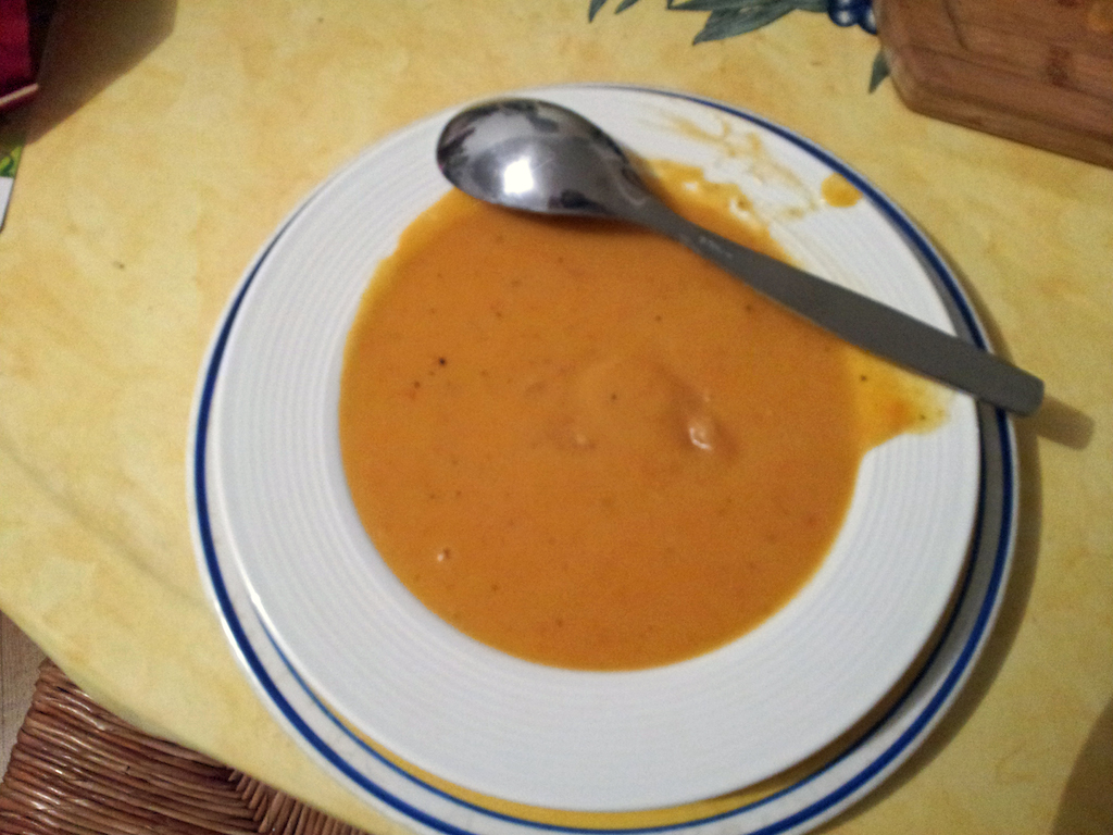 New recipe: pumpkin soup with coconut milk