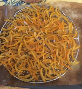 Candied orange peel and orangettes